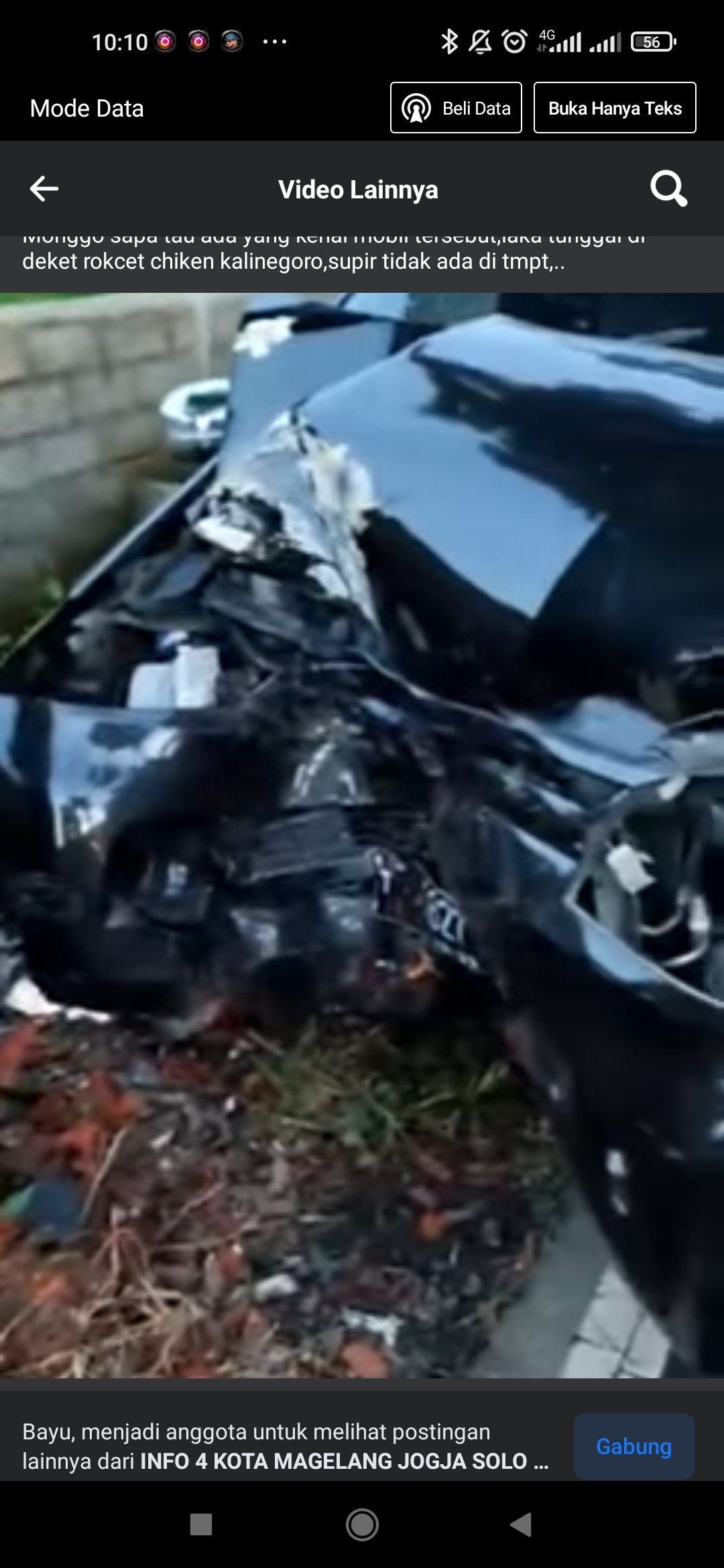Mobil Riksek Ditemukan di Mertoyudan, Netizen : Sopirnya Hilang