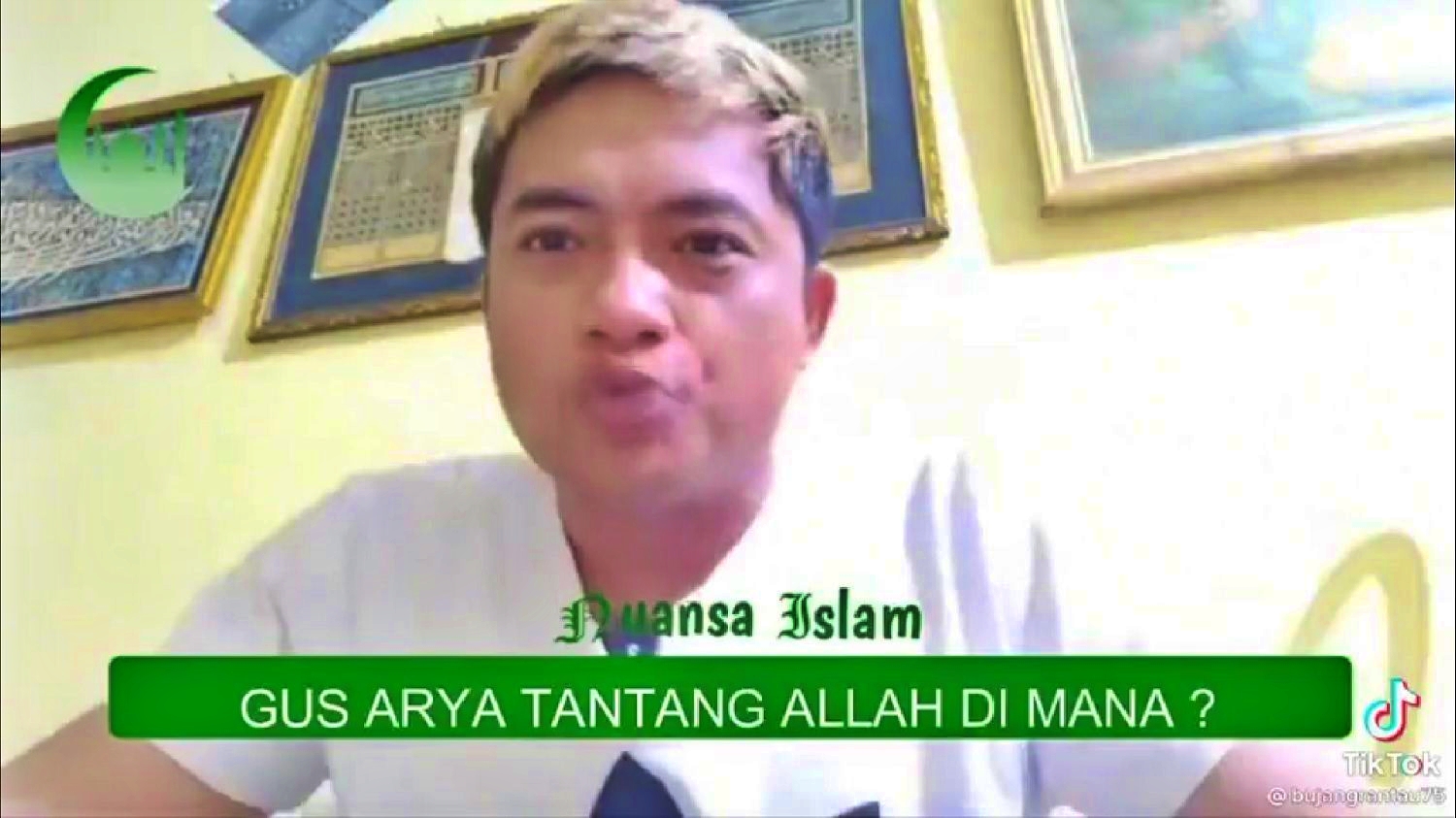 Tangkapan layar video Gus Arya menantang Allah Dimana
