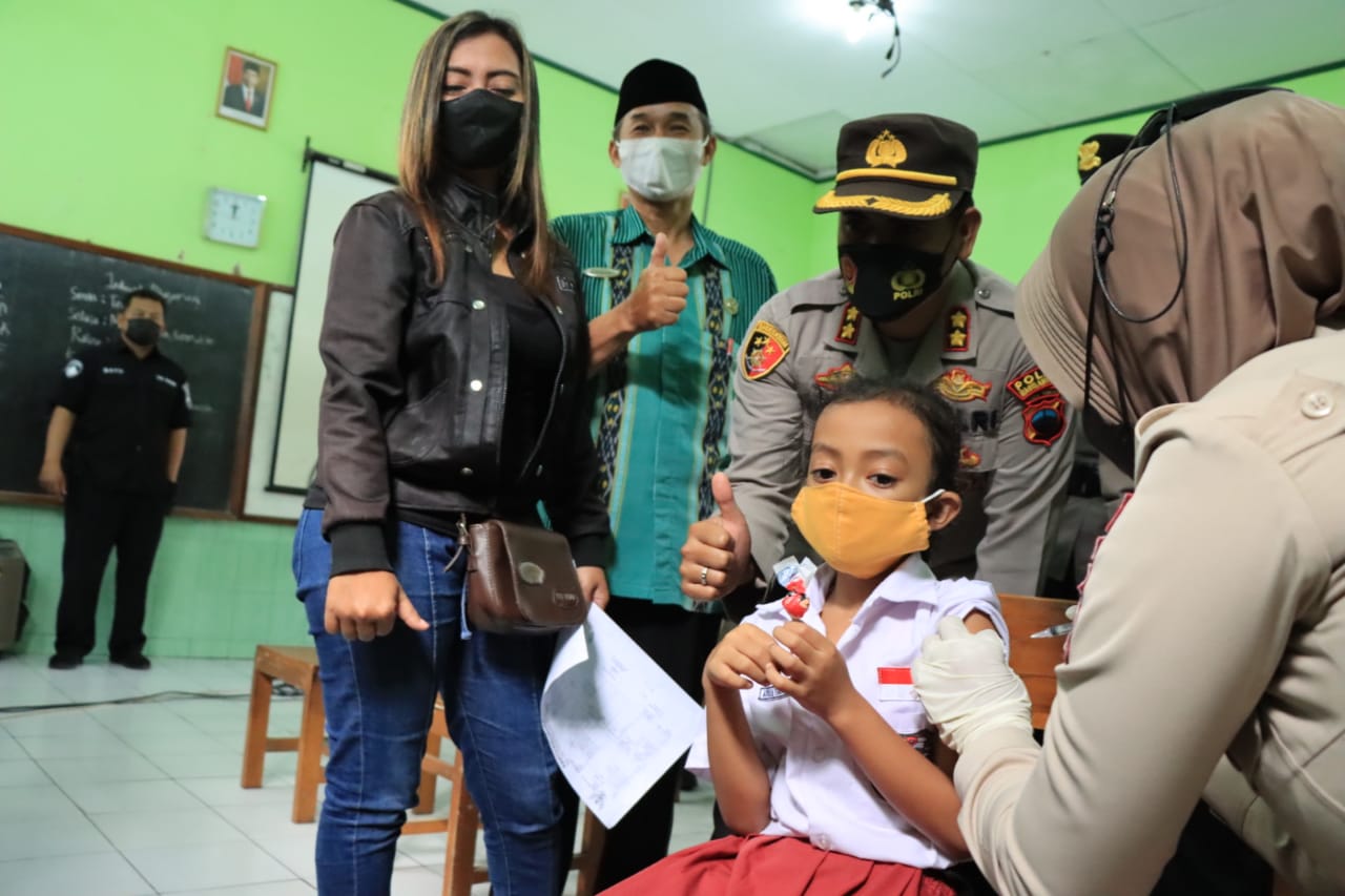 Polres Magelang Kota Terus Genjot Vaksinasi Anak Usia 6-11 Tahun