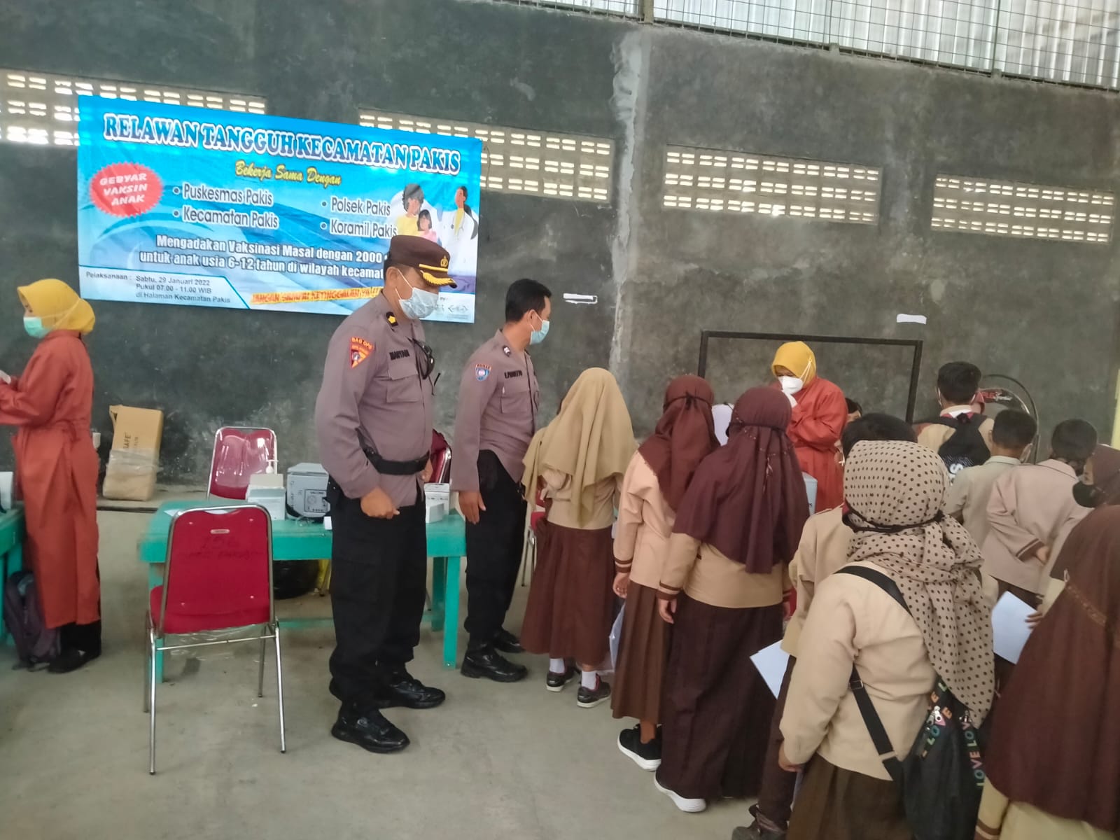 Polres Magelang Gelar Vaksinasi Covid-19 di Pakis, Sasar 1.902 Anak Usia 6-11 Tahun
