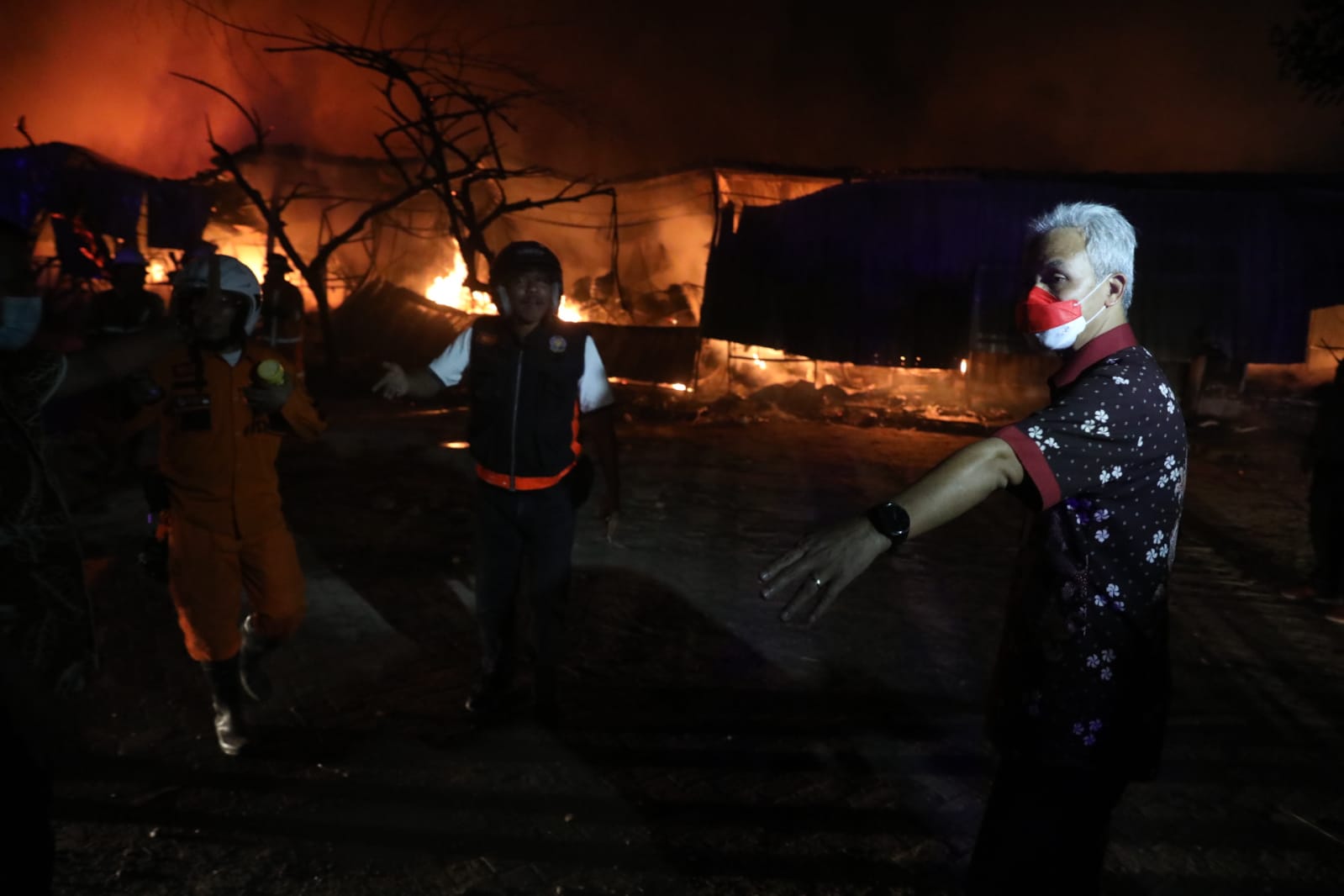 Pasar Relokasi Johar Terbakar, Ganjar Pranowo Turun Langsung