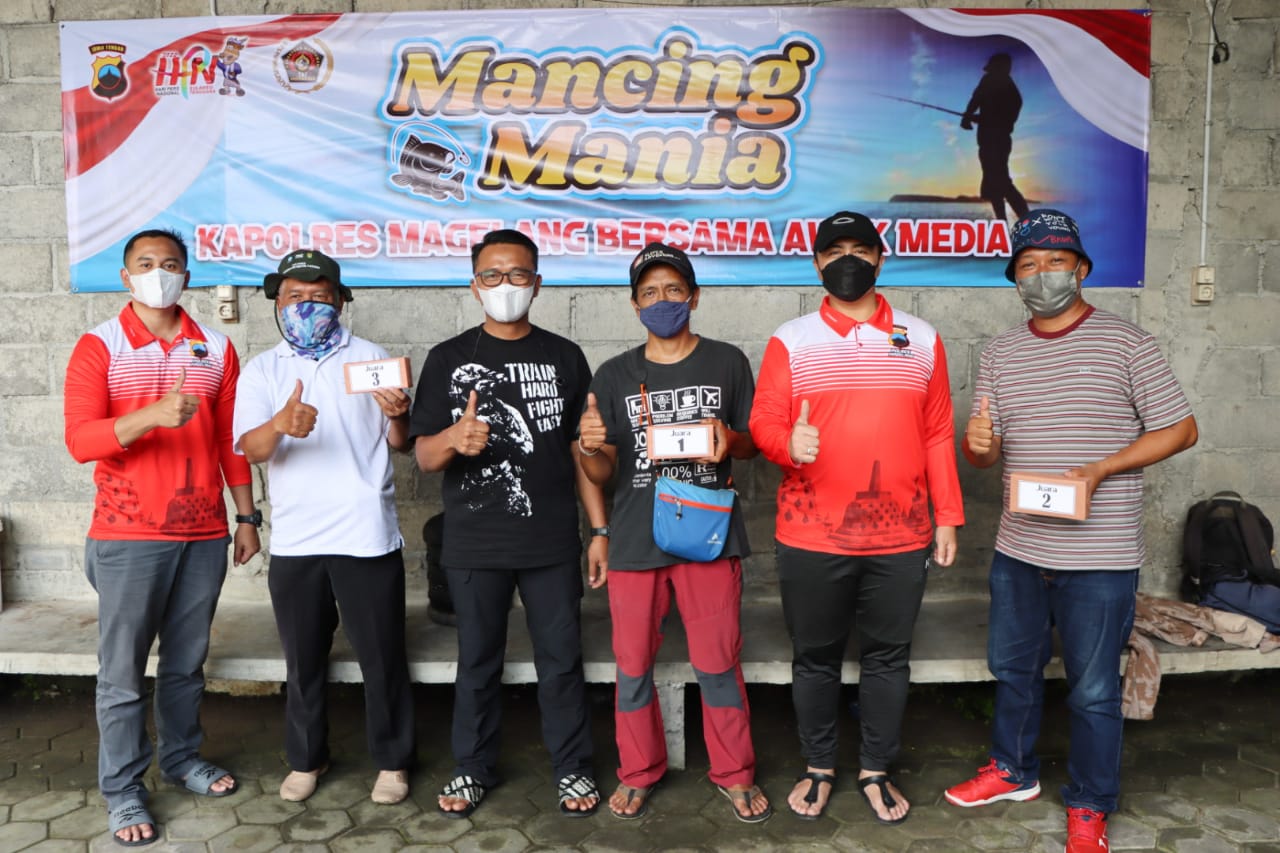 Peringati HPN 2022, Kapolres Magelang Ajak Wartawan Mancing Bareng