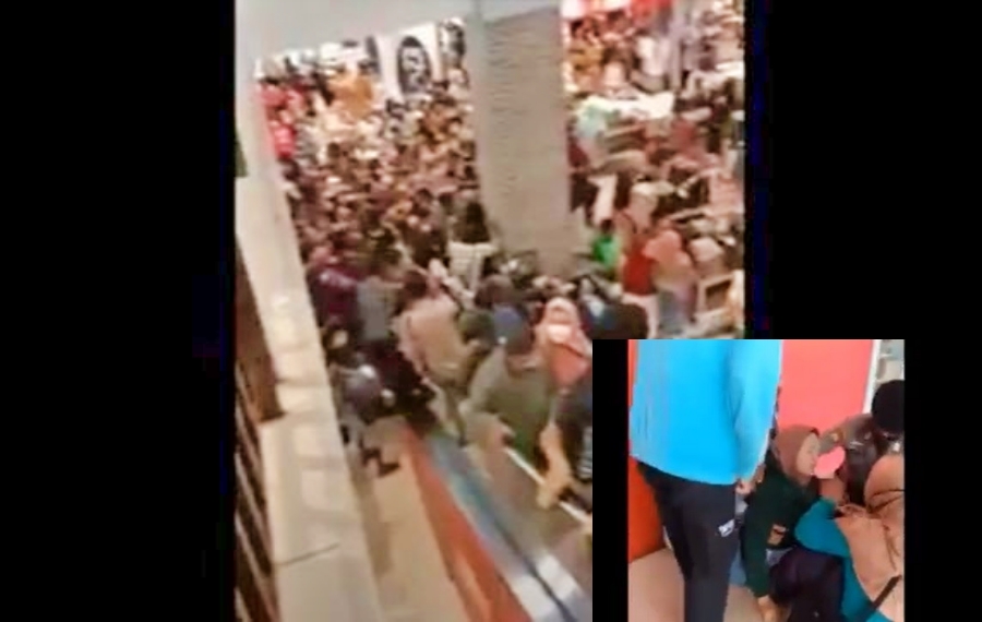 Emak emak pingsan saat antri minyak goreng