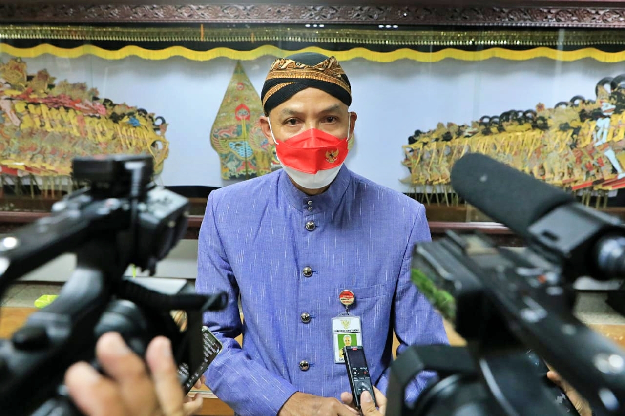 Ganjar Pranowo saat diwawancarai soal merapi