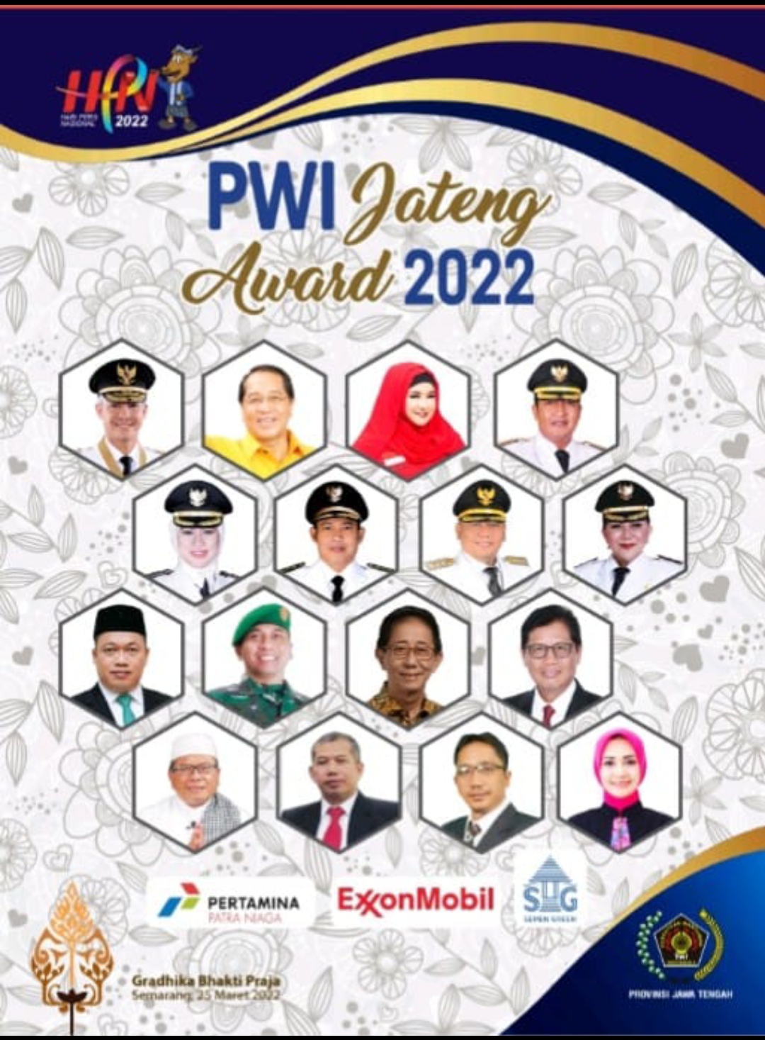 16 Tokoh dan 3 Korporasi Dianugerahi PWI Jateng Award 2022