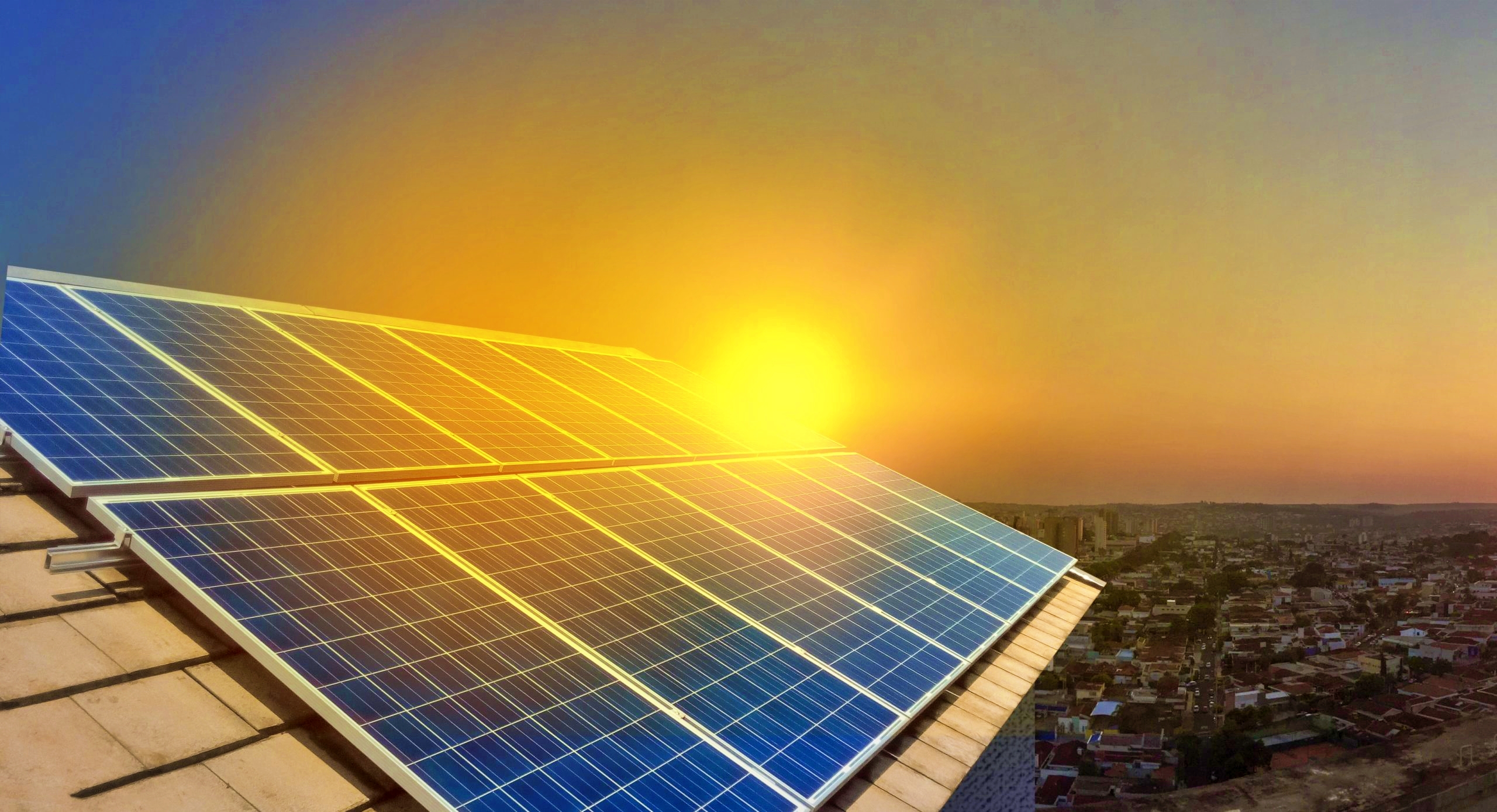 Ilustrasi panel energi surya