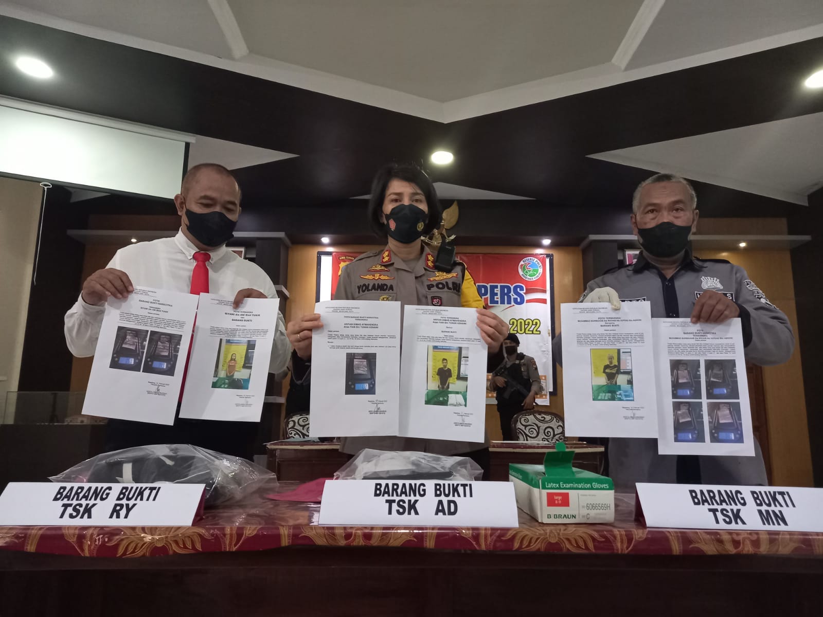 Operasi Bersinar Candi 2022, Polres Magelang Kota Ringkus 3 Kurir Narkoba Jenis Sabu