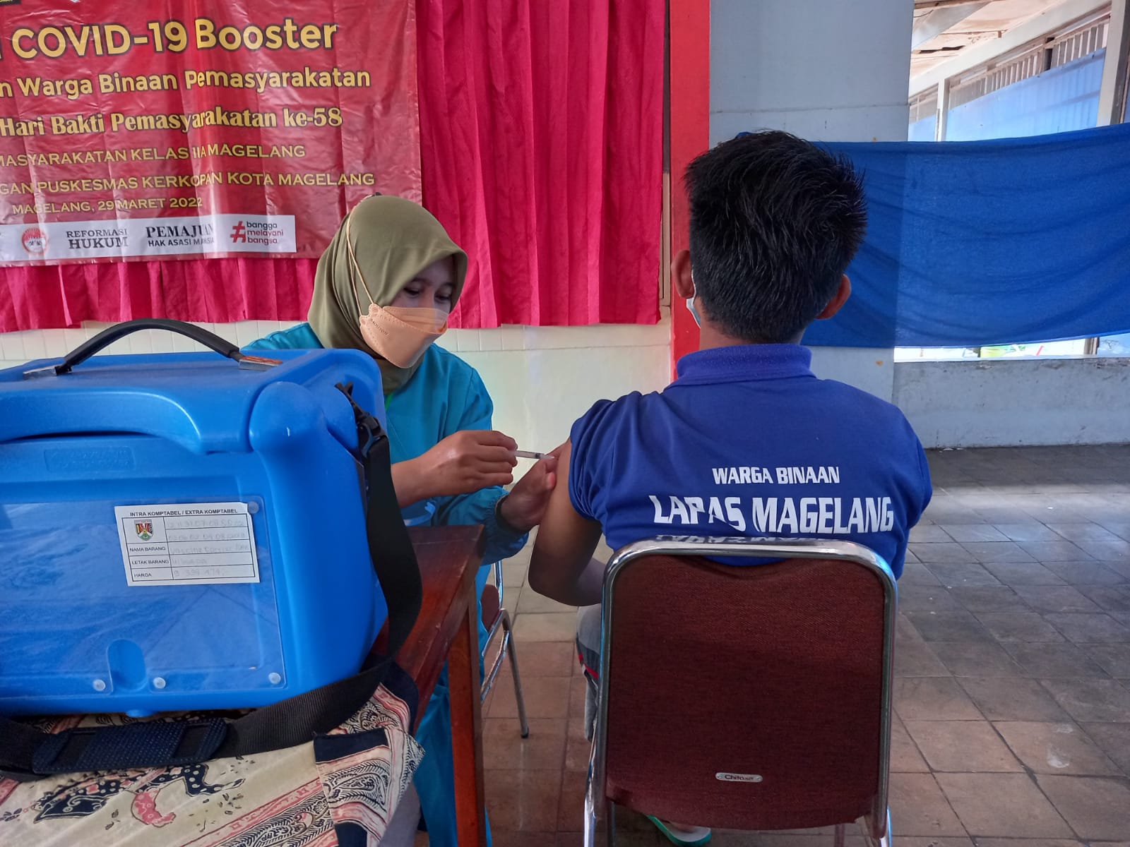 100 Warga Binaan Lapas Kelas II A Magelang Terima Vaksin Booster