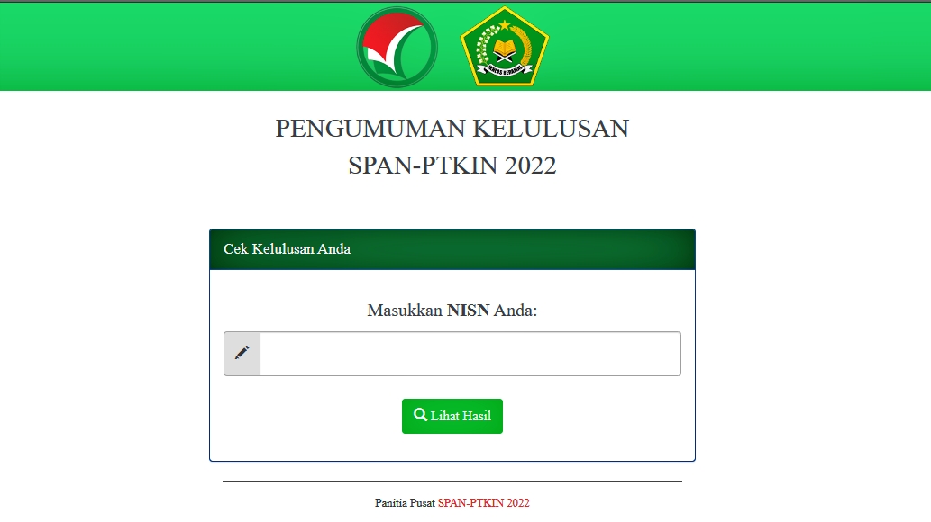 Pengumuman siswa yang lolos SPAN-PTKIN 2022