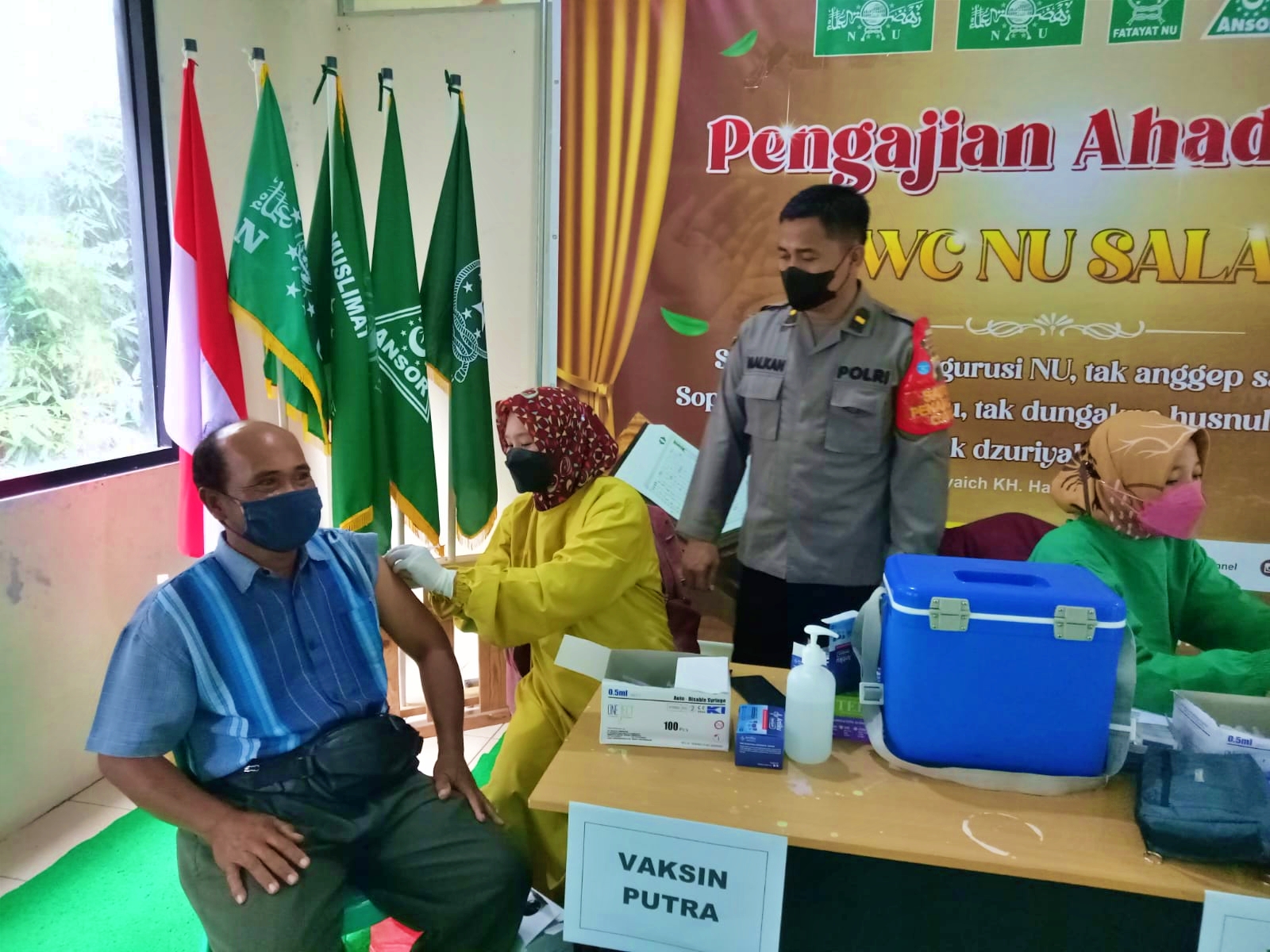 Vaksinasi Ramadhan Polres Magelang bersama PCNU