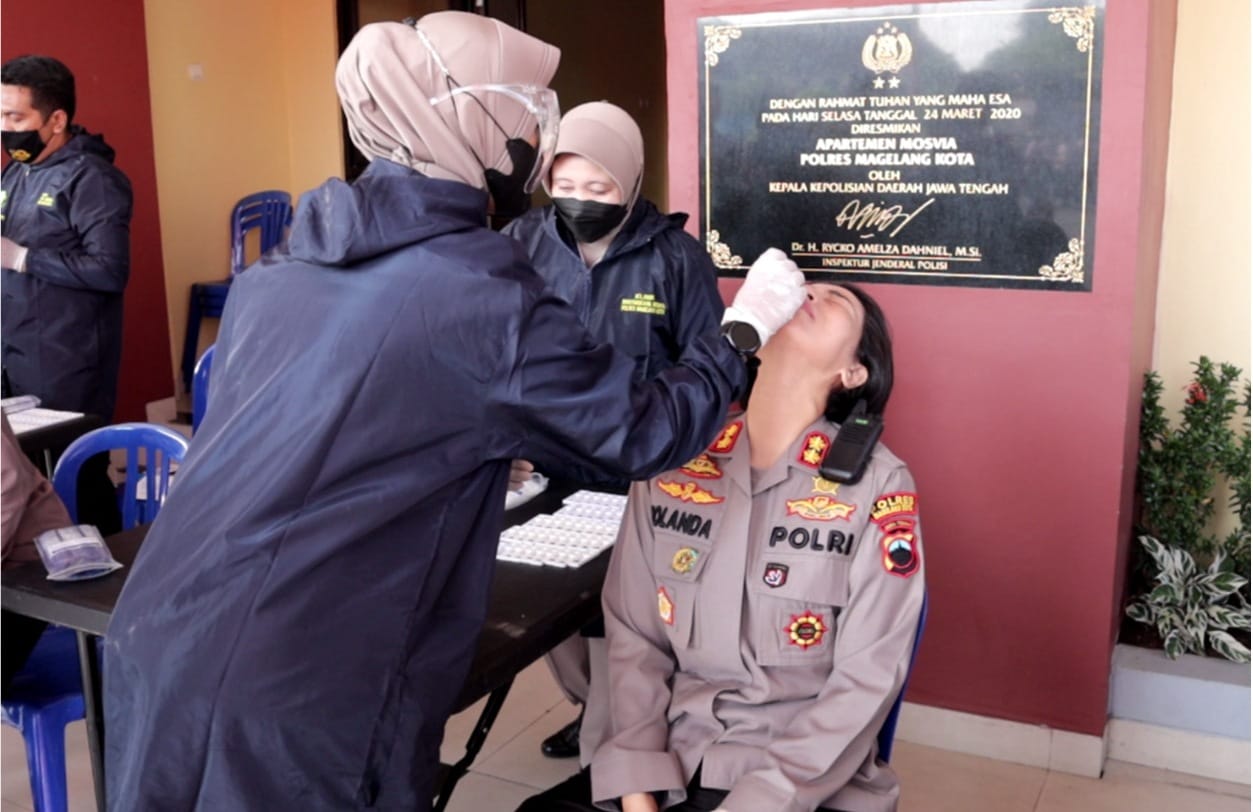 Usai Operasi Ketupat Candi 2022, 357 Personel Polres Magelang Kota Jalani Swab Antigen