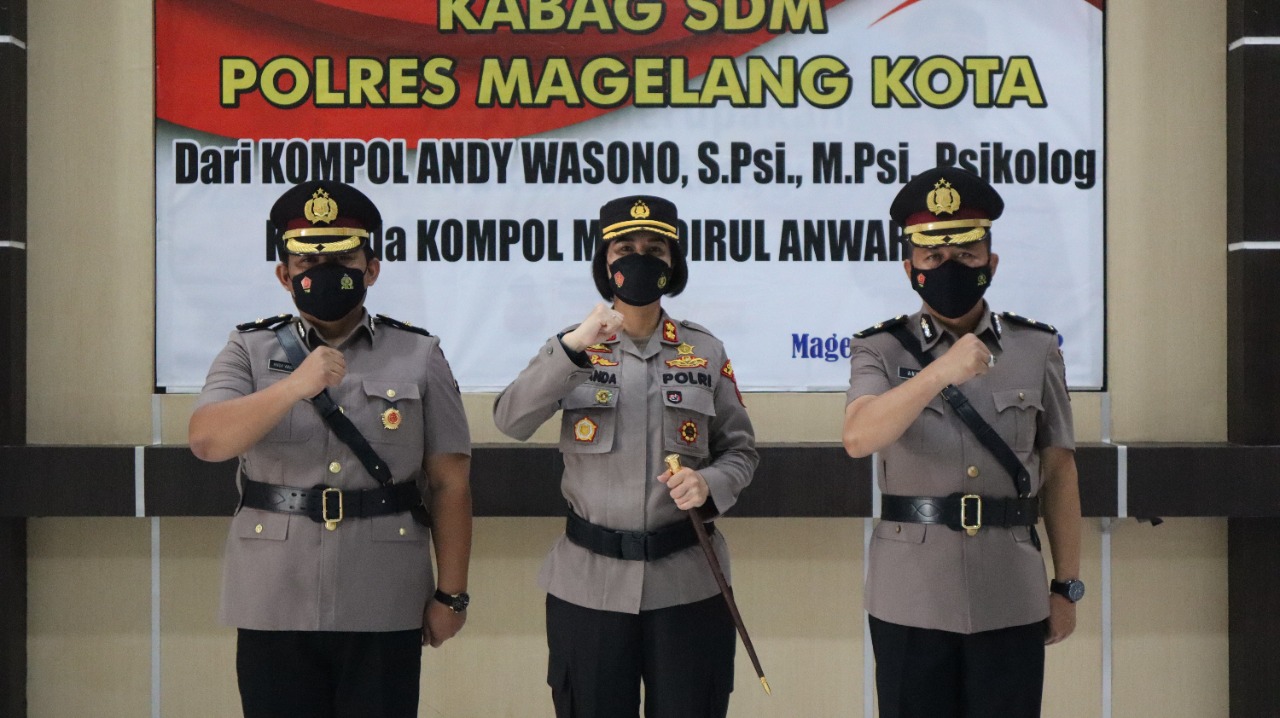 Sertijab Kabag Sumda, Kapolres Magelang Kota: Berikan Kontribusi Terbaik Saat Bertugas