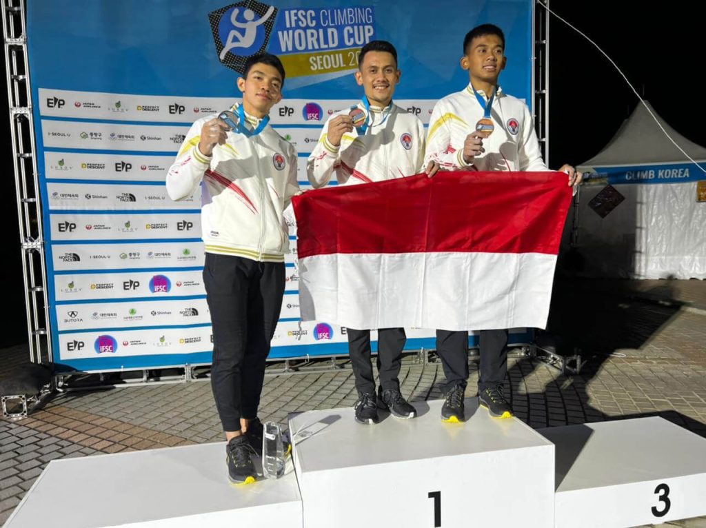 Mantap, Indonesia Sapu Bersih Podium Piala Dunia Panjat Tebing