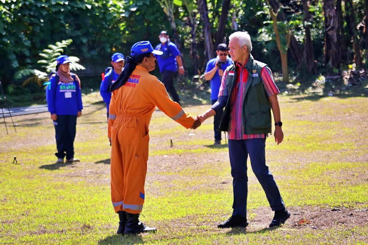 Ganjar saat hadiri Pelatihan Peningkatan Kapasitas dan Manajemen Bencana Bagi Komandan dan Relawan Baznas Tanggap Bencana (BTB) se Provinsi Jawa Tengah di Tawangmangu