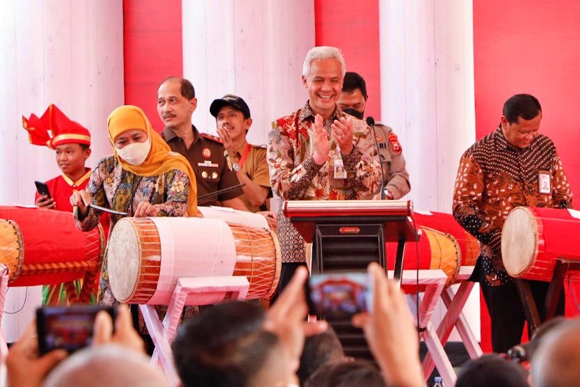 Ganjar saat hadiri pembentukan desa anti korupsi