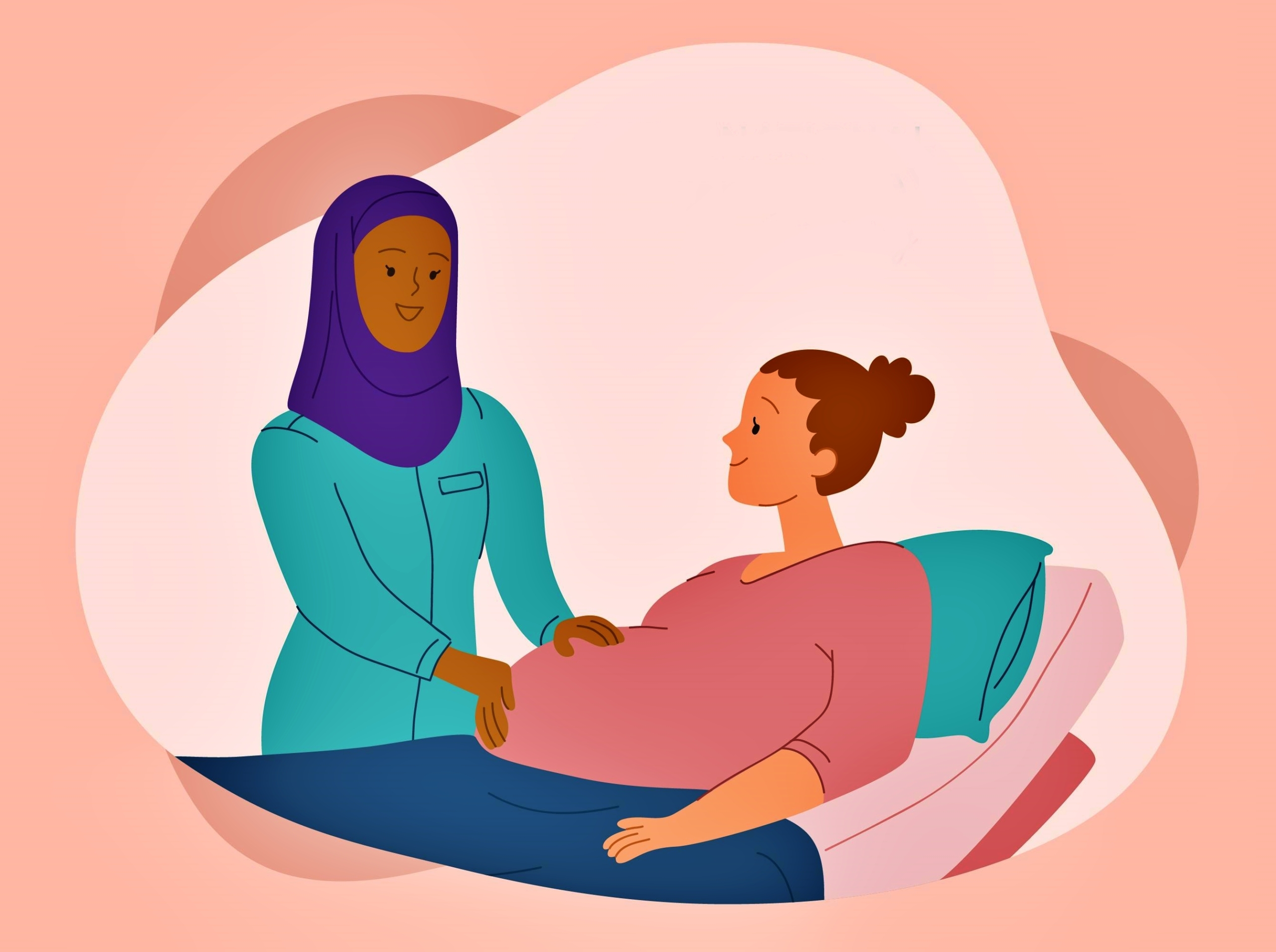Ilustrasi Bidan Berkulaitas berikan layanan kesehatan bagi ibu dan anak