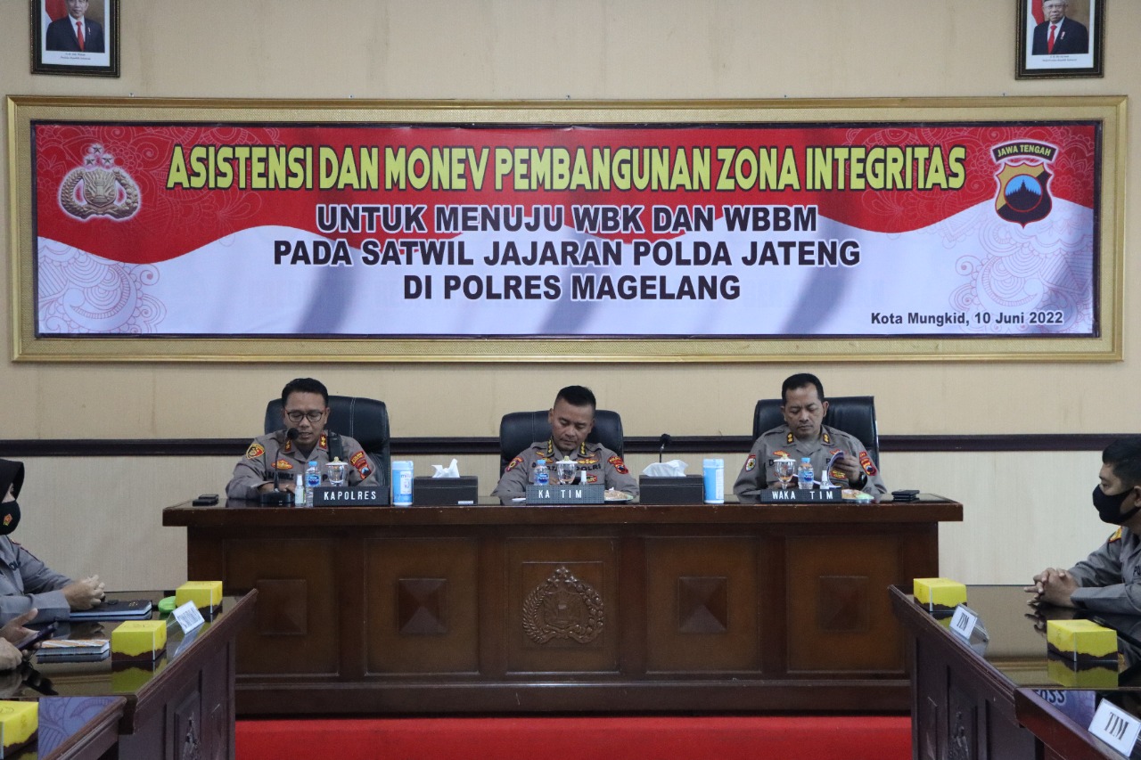 Rapat persiapan Polres Magelang untuk Raih Predikat Wilayah Birokrasi Bersih Melayani