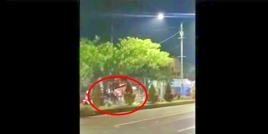 Tangkapan layar video balap liar kecelakaan beruntun