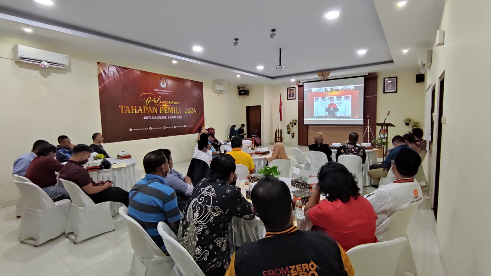 KPU Kota Magelang Ikuti Peluncuran Tahapan Pemilu 2024 secara Virtual