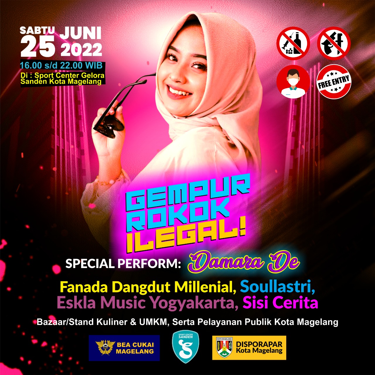 Pemkot Magelang Bakal Hadirkan Damara De pada Sosialisasi Gempur Rokok Ilegal