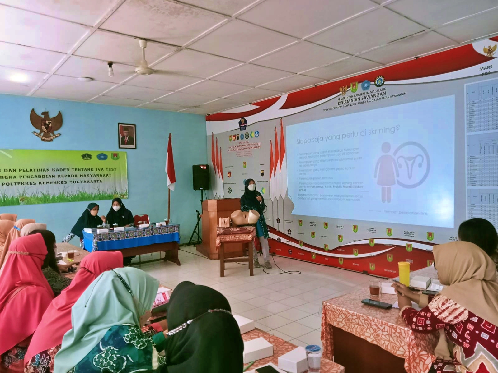 Sosialisasi IVA Test oleh PKK Sawangan dan Poltekkes Kemenkes Yogyakarta