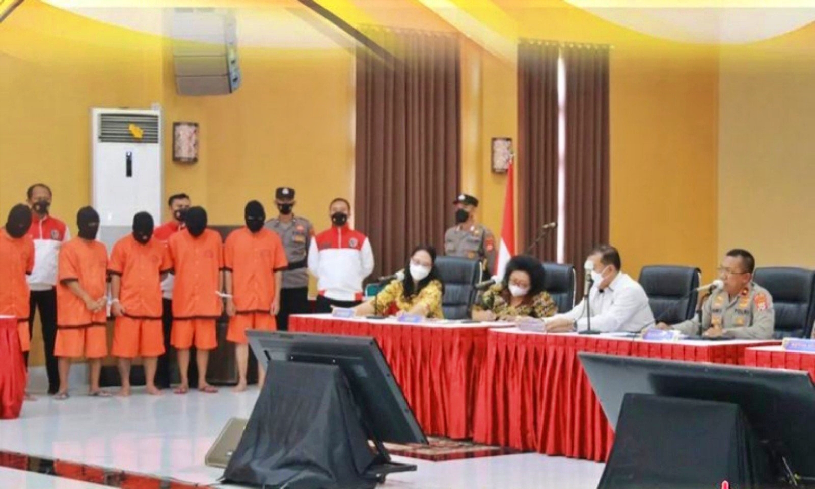 Tangkapan layar video jumpar pers kasus pelecehan sexsual terhadap anak dibawah umur di Jogja