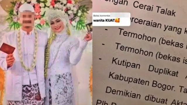 Tangkapan layar video kisah viral baru menikah 3 hari perempuan dicerai suaminya