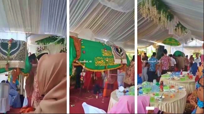 TAK BIASA !!! Video Rombongan Pengantar Jenazah Lewat Di Tengah Pesta Pernikahan