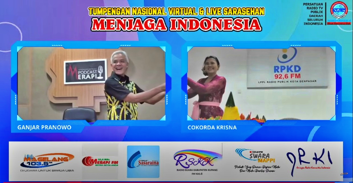 Ganjar hadiri acara Tumpengan Nasional secara virtual bersama pegiat Radio