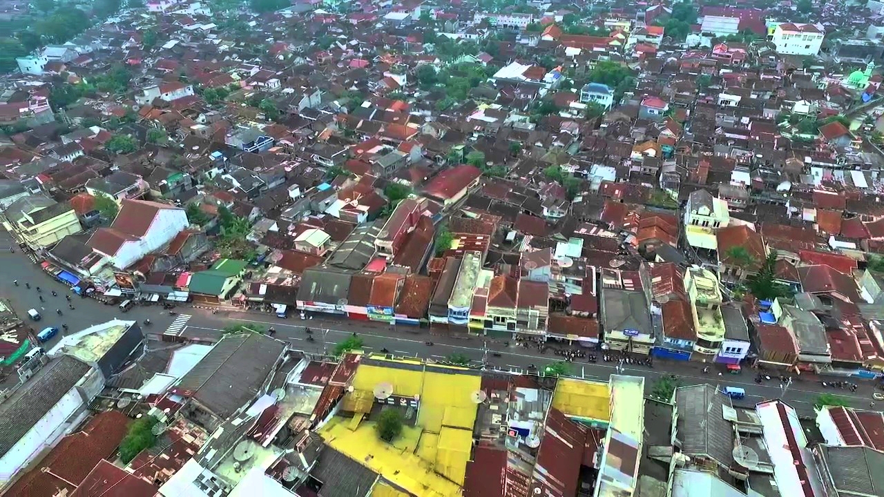 Kepadatan Kota Magelang foto udara