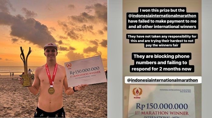 Pemenang Lomba Lari di Indonesia asal Australia viral karena belum menerima hadiah