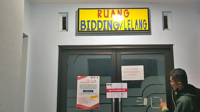 Salah satu ruangan di Pemkab Pemalang disegel KPK setelah OTT Bupati