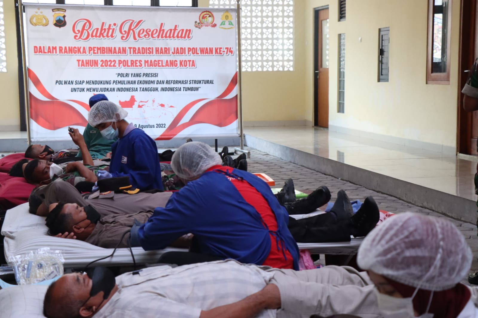 Sambut Hari Jadi Polwan ke-74, Polres Magelang Kota Gelar Donor Darah