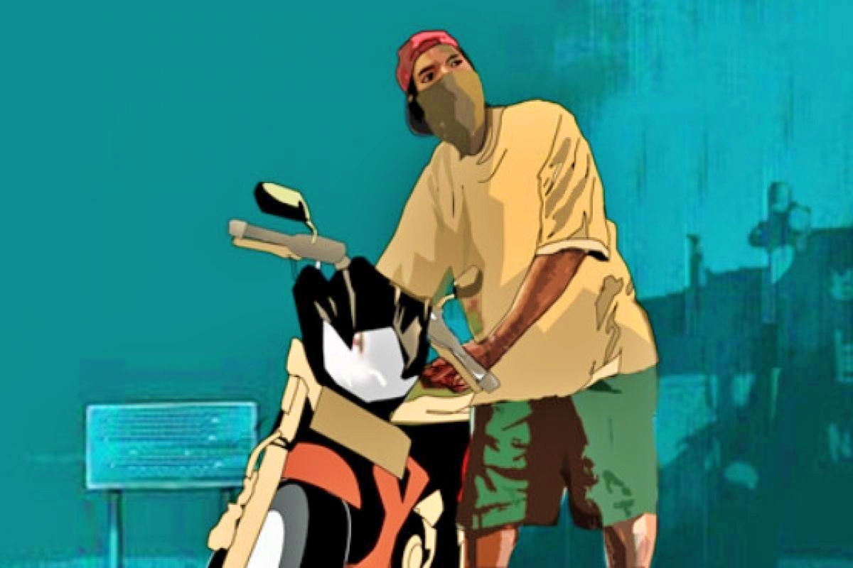 ilustrasi mimpi motor hilang