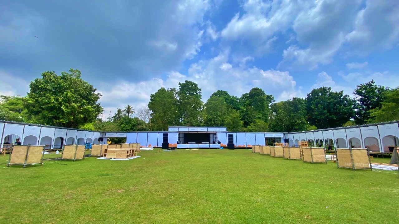 Lokasi panggung senja di Candi Borobudur tempat Festival Indonesia Bertutur 2022 digelar