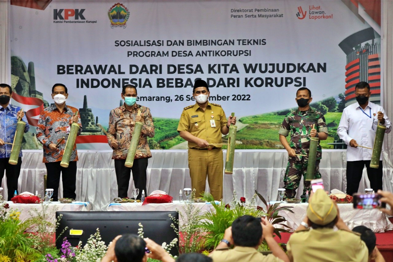 Pemberian edukasi kepada ribuan kepala desa di Jawa Tengah soal pencegahan korupsi dari KPK