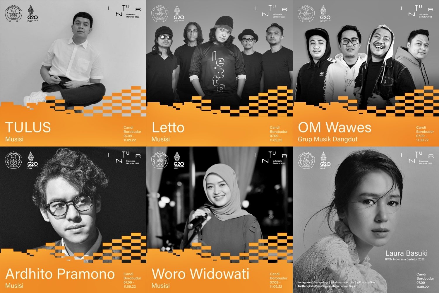 Seniman pengisi Festival Indonesia Bertutur di Borobudur Magelang