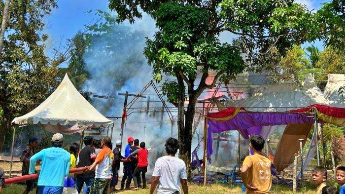 Rumah petani terbakar saat hendak pesta pernikahan anaknya