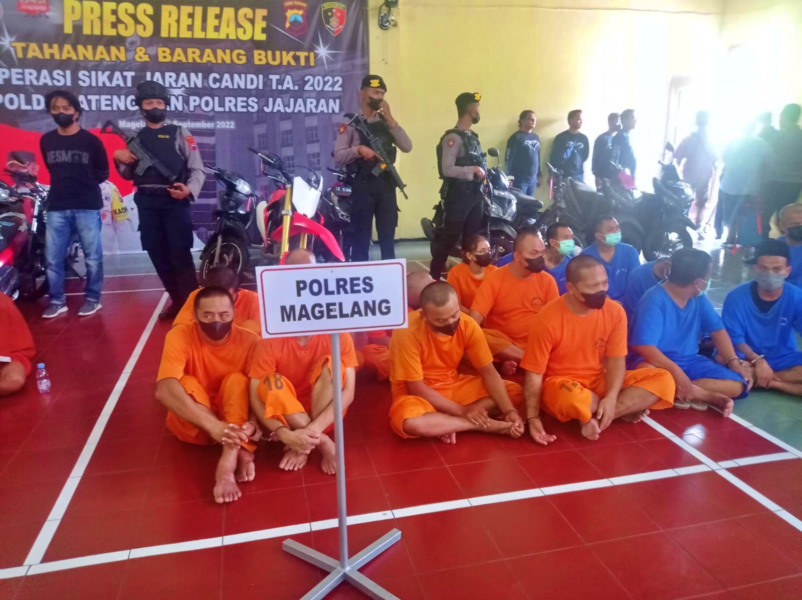 Tahanan pelaku pencurian yang berhasil diungkap Polres Magelang