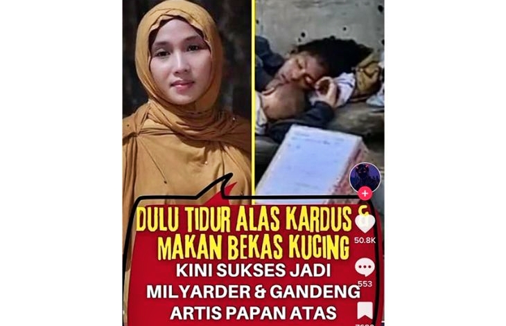 Tangkapan layar video Tiktok kisah viral