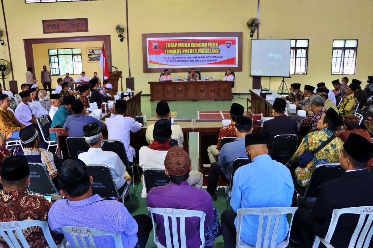 Tatap Muka FKUB, Tokoh Agama, Tokoh Masyarakat, Tokoh Pemuda dengan Polres Magelang