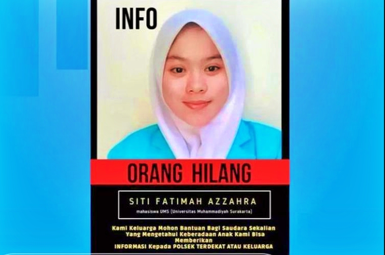 selembaran mahasiswi hilang ternyata kabur dengan pacar