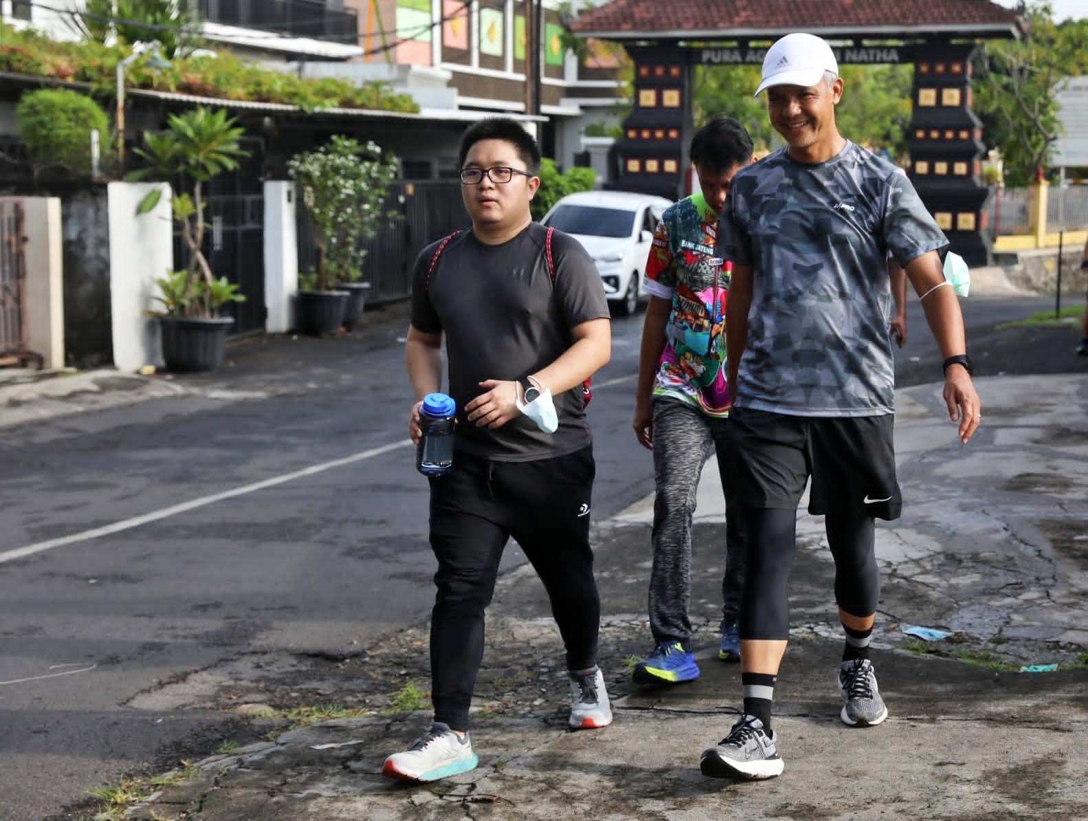 Ganjar ajak jalan sehat Kevin Herjono (29), ahli sinematik dan visual effect film hollywood dan sejumlah game