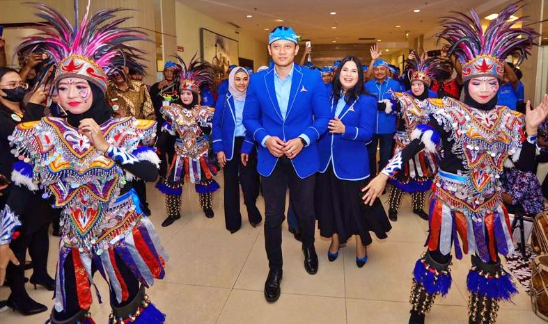 Ketum Partai Demokrat AHY saat berkunjung di Magelang