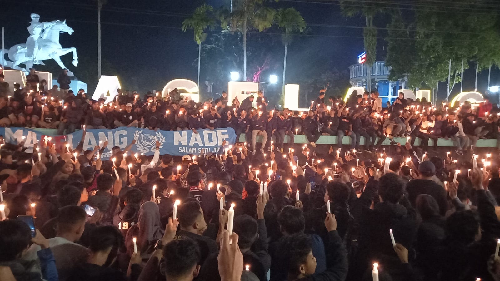 Doa Bersama untuk Korban Tragedi Kanjuruhan, Suporter di Magelang Sepakat Ikrar Damai