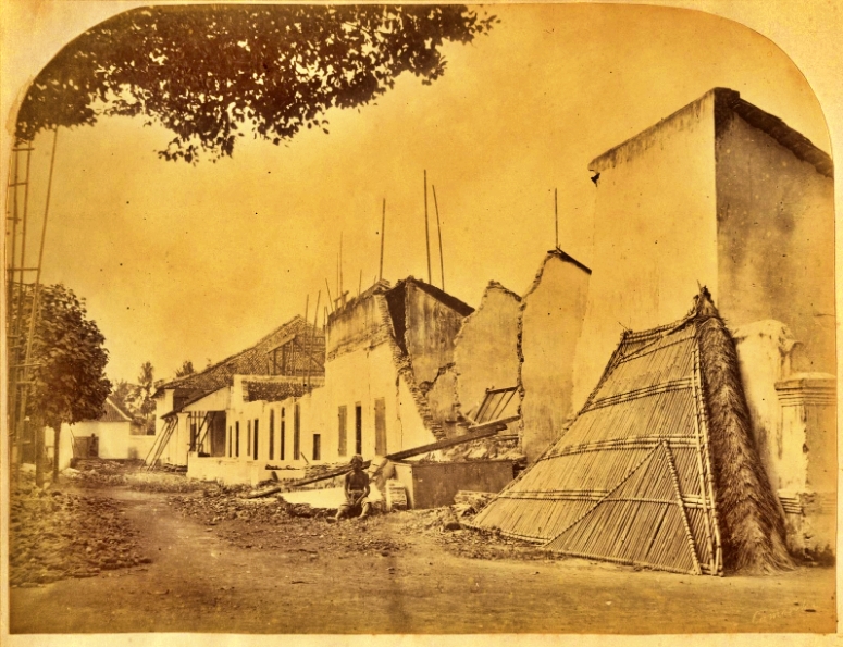 Foto Gempa dahsyat 1867 di Yogyakarta yang berimbas sampai Magelang_sumber foto _S.W. Camerik_C.J. Morel _ National Gallery of Australia