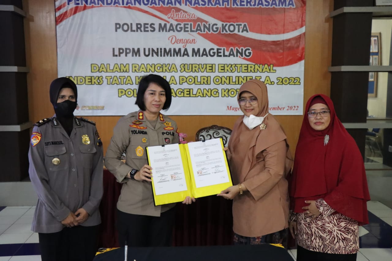 Gelar Survei Indek Tata Kelola Online Polri, Polres Magelang Gandeng Responden Eksternal