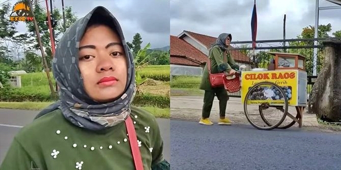 Kisah Pilu Janda Desa Penjual Cilok Keliling, Sampai Menangis di Pinggir Jalan_foto youtube MojangPetualangIndonesia