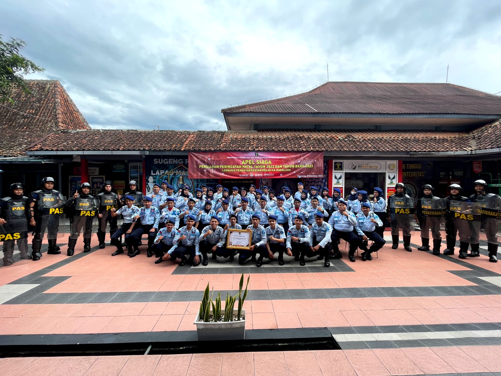 Jelang Nataru, Lapas Kelas IIA Magelang Gelar Apel Siaga