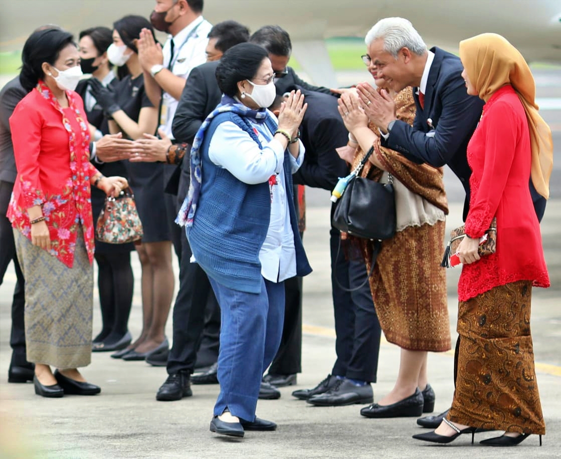Ganjar sambut kedatangan Megawati Soekarno Putri